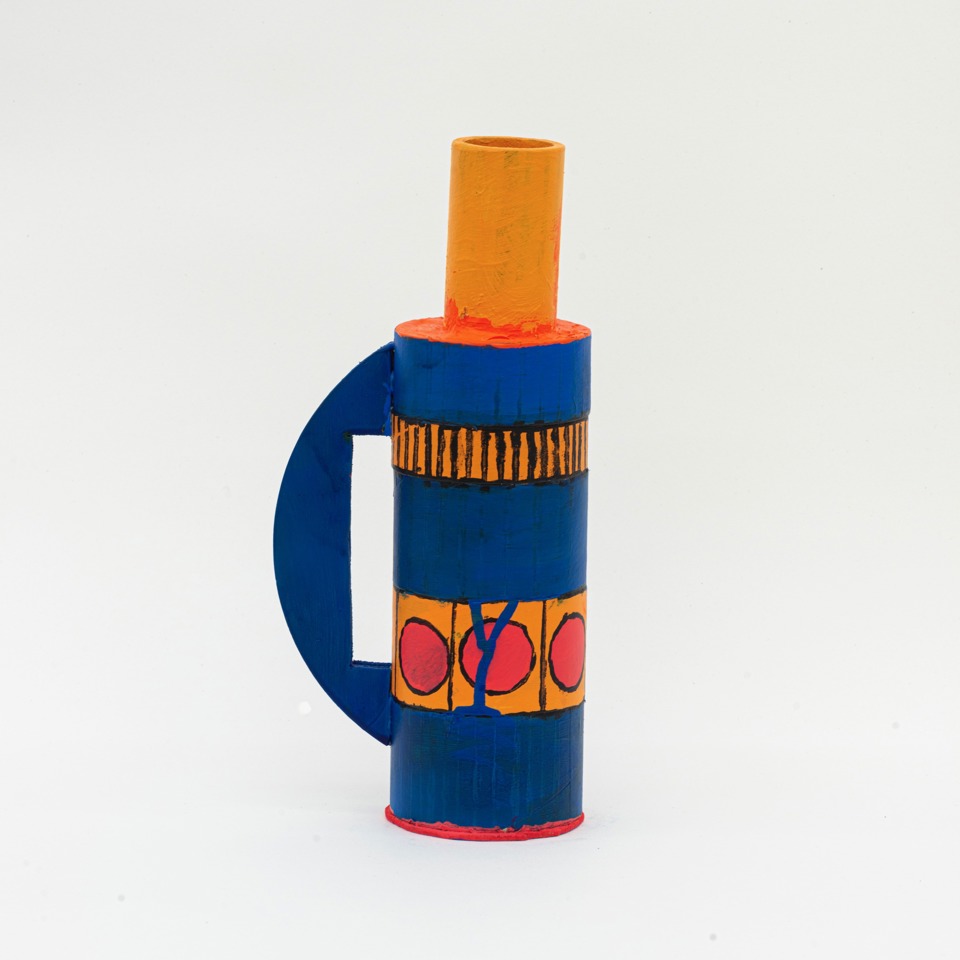 Dominique Beattie, Ersatz Ceramic #1, from the Ersatz Ceramic series, 2020, ink, spray paint, cardboard and wood, dimensions variable. Cool Vibes - Dominic Beattie - Artist in Focus - September 2020