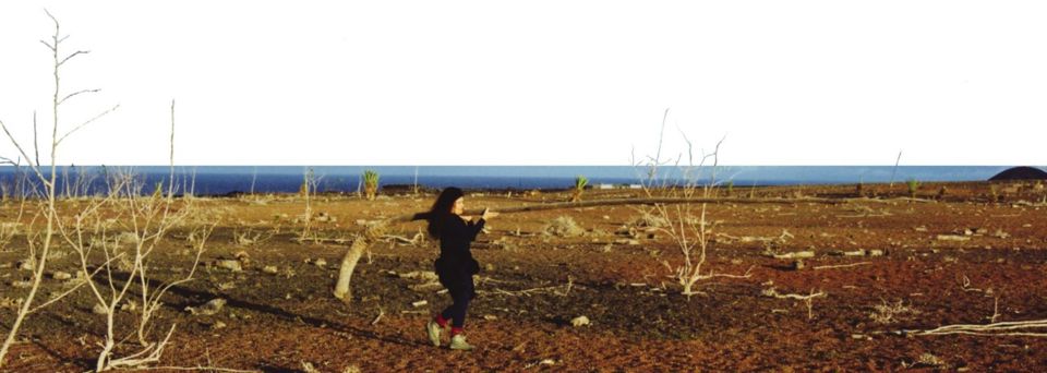 Rufina Santana, working on a land art installation on the island of Lanzarote Terra Cura - Rufina Santana - Artist in Focus - July 2026